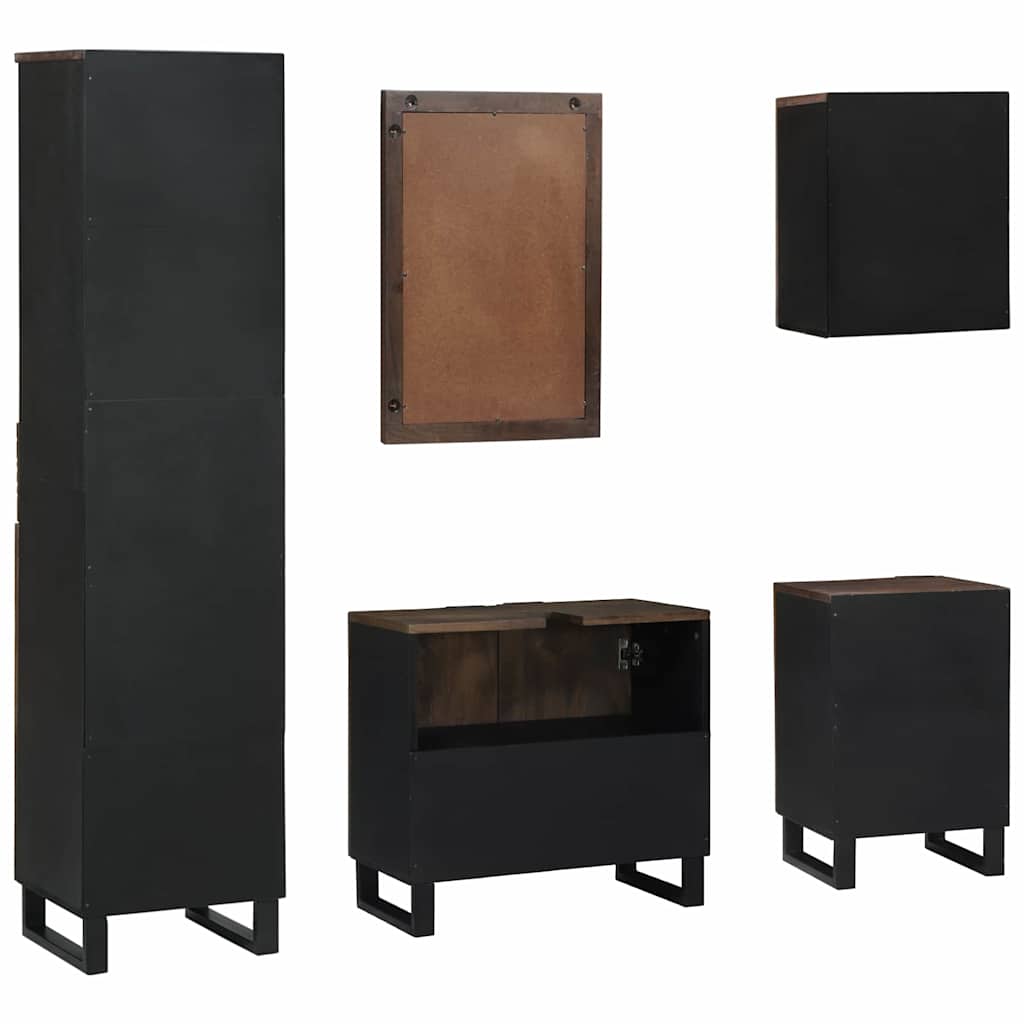 Bathroom Furniture Set with Drawer 5 pcs White 38 x 33 x 160 cm