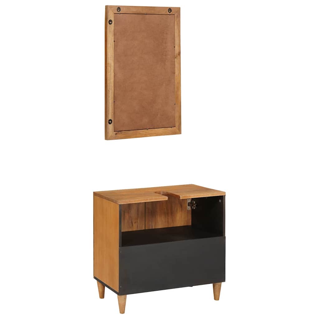 Bathroom Furniture Set Wall-mounted 2 pcs Brown 62 x 33 x 58 cm