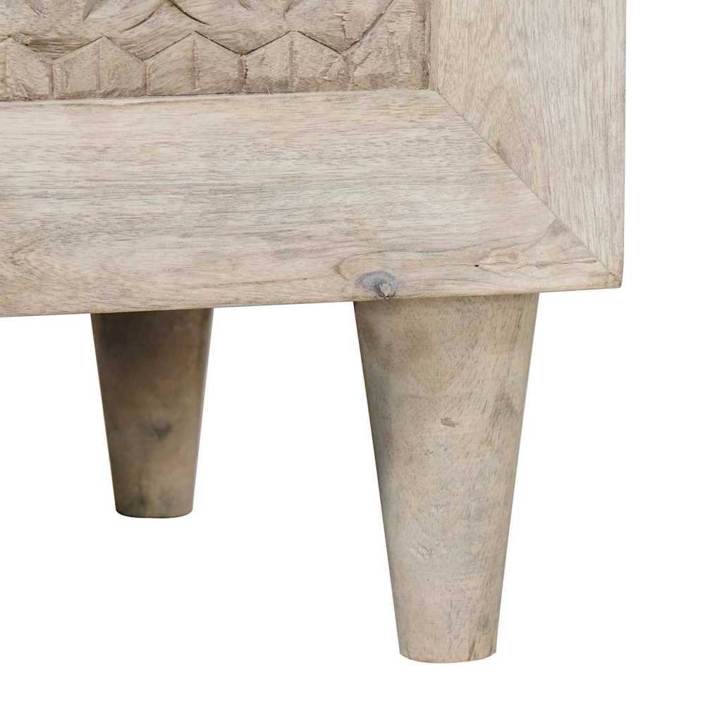 Sideboard 2 pcs White 60 x 33 x 75 cm Solid mango wood