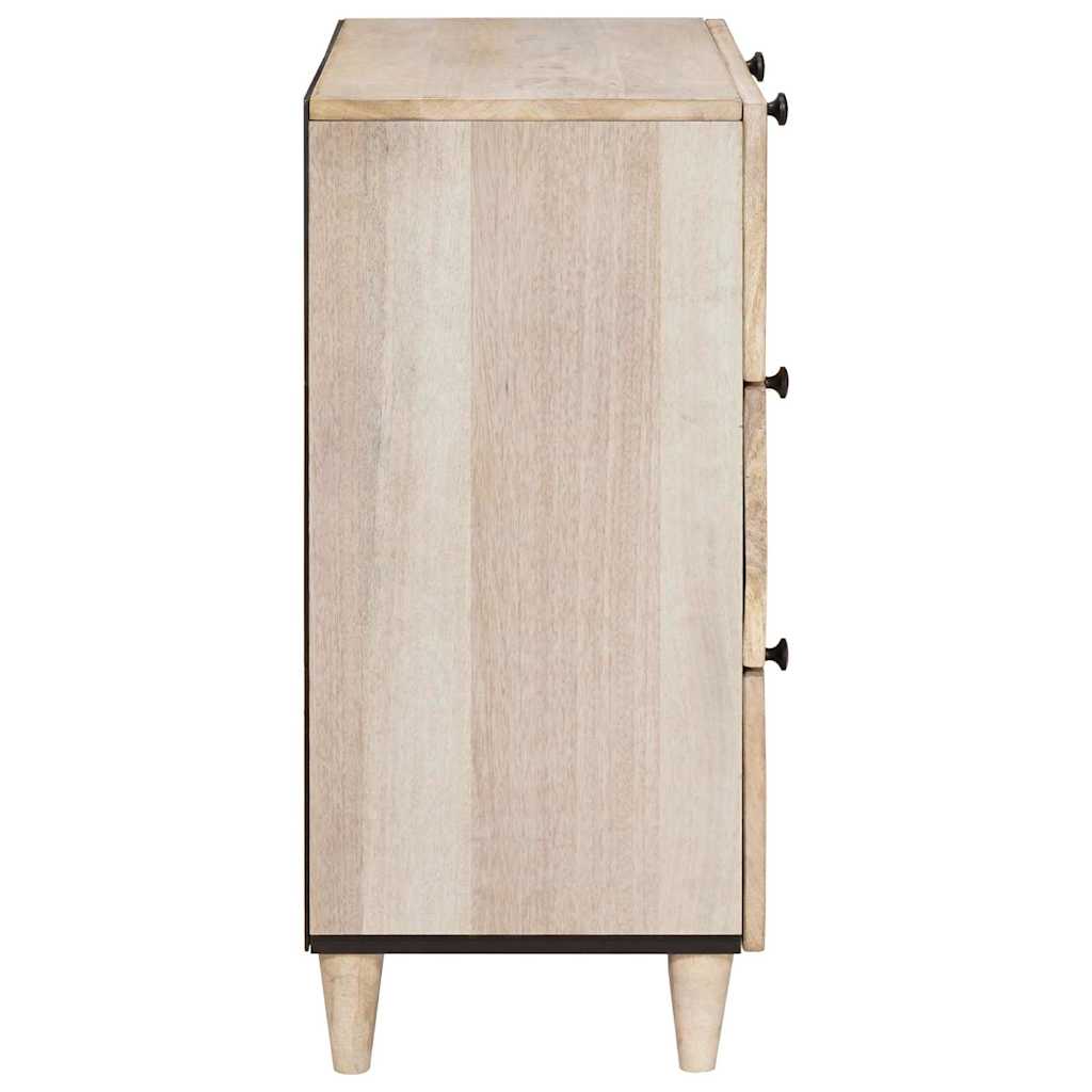 Sideboard 2 pcs White 60 x 33 x 75 cm Solid mango wood