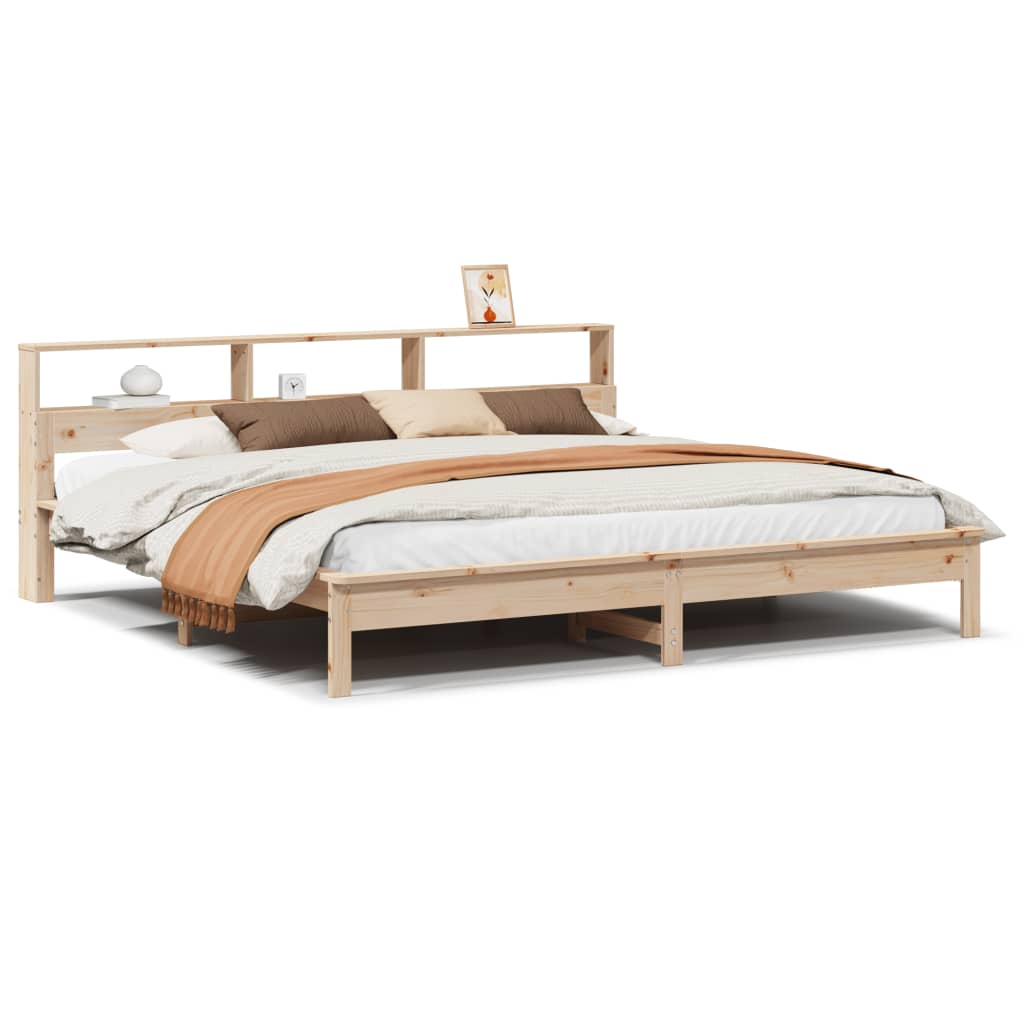 Bed Frame without Mattress 200x200 cm Solid Wood Pine