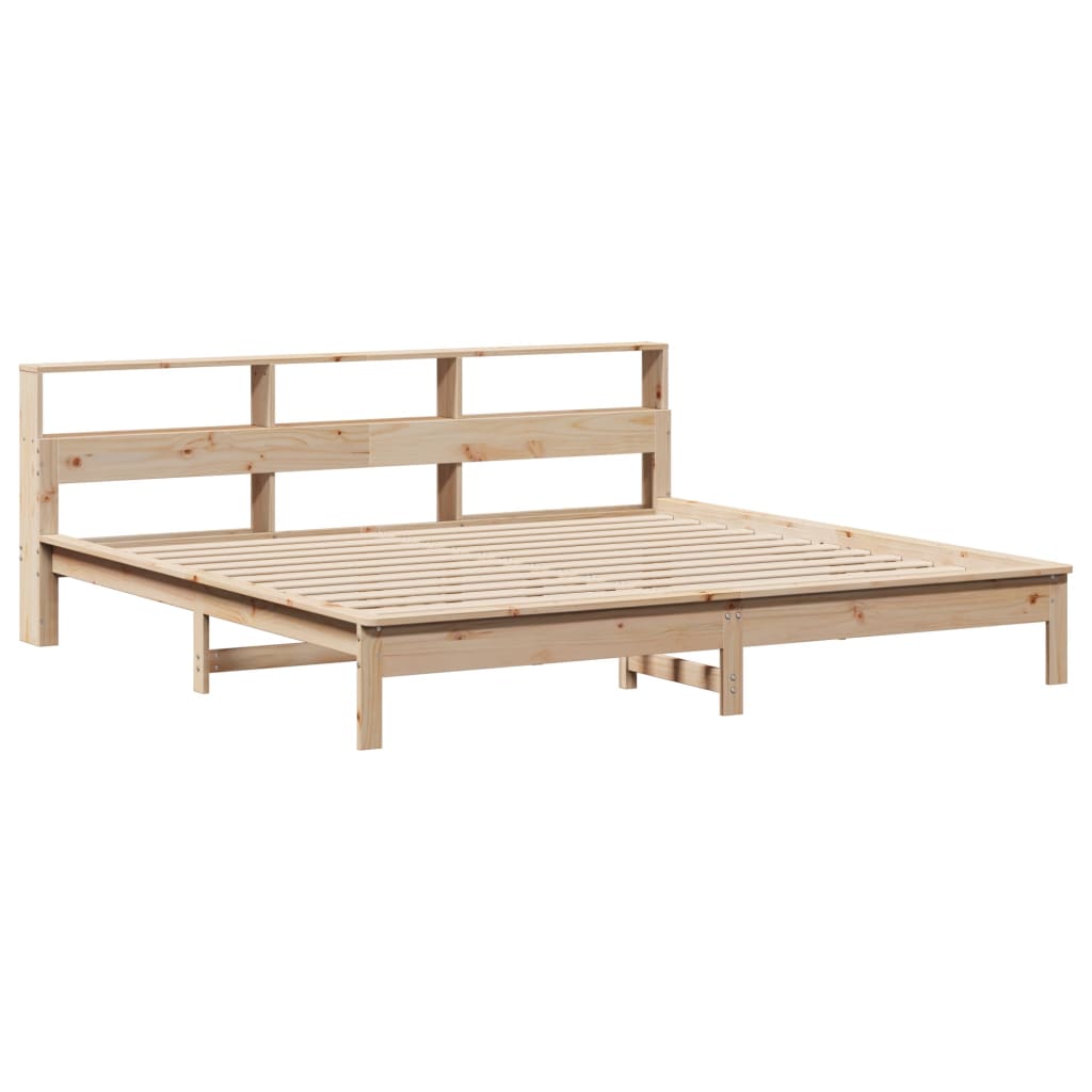 Bed Frame without Mattress 200x200 cm Solid Wood Pine