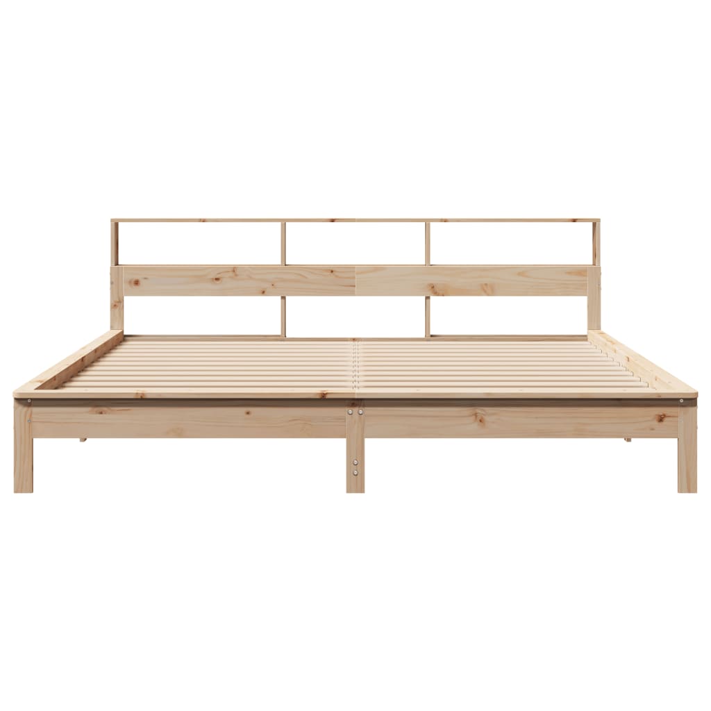 Bed Frame without Mattress 200x200 cm Solid Wood Pine