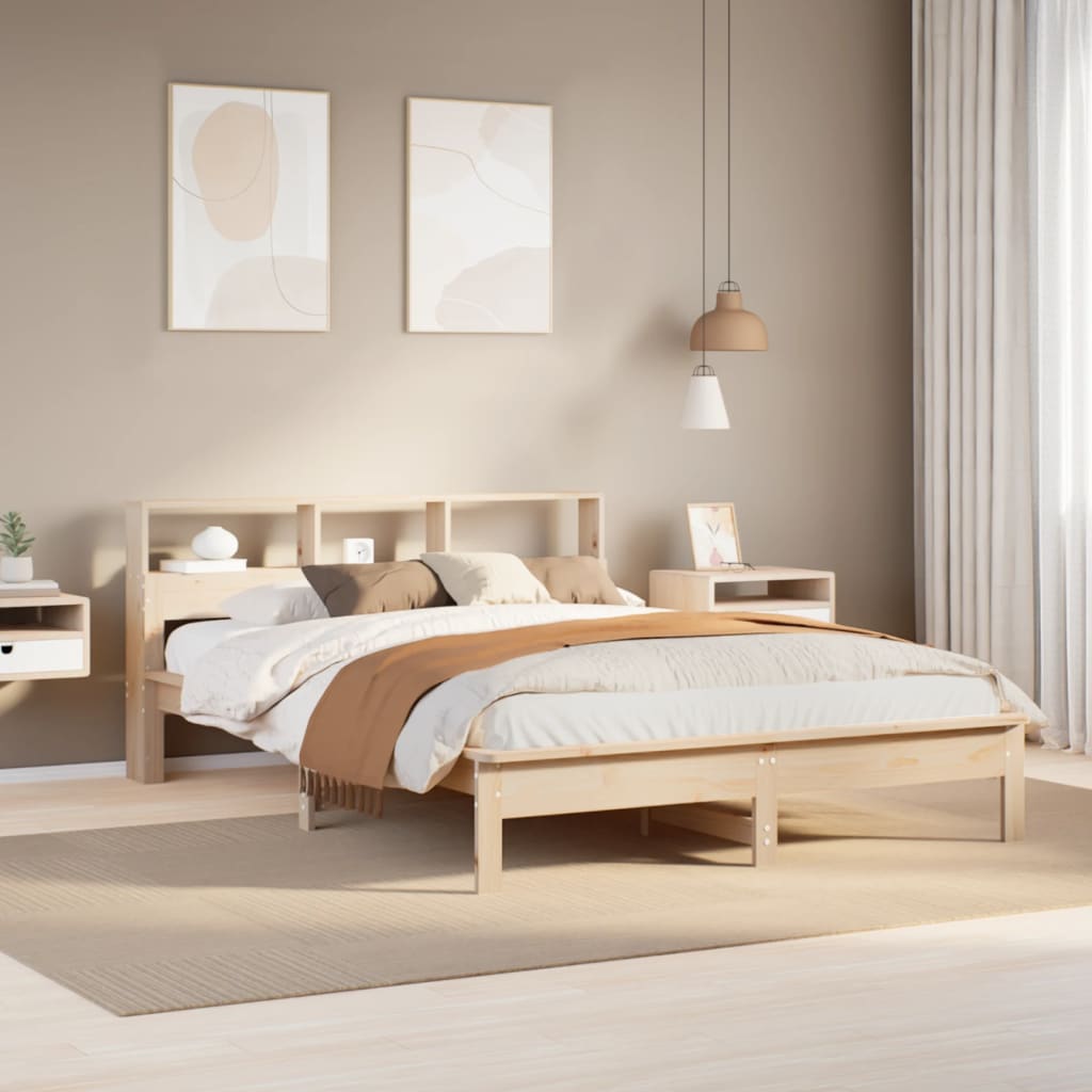 Bed Frame without Mattress 160x200 cm Solid Wood Pine