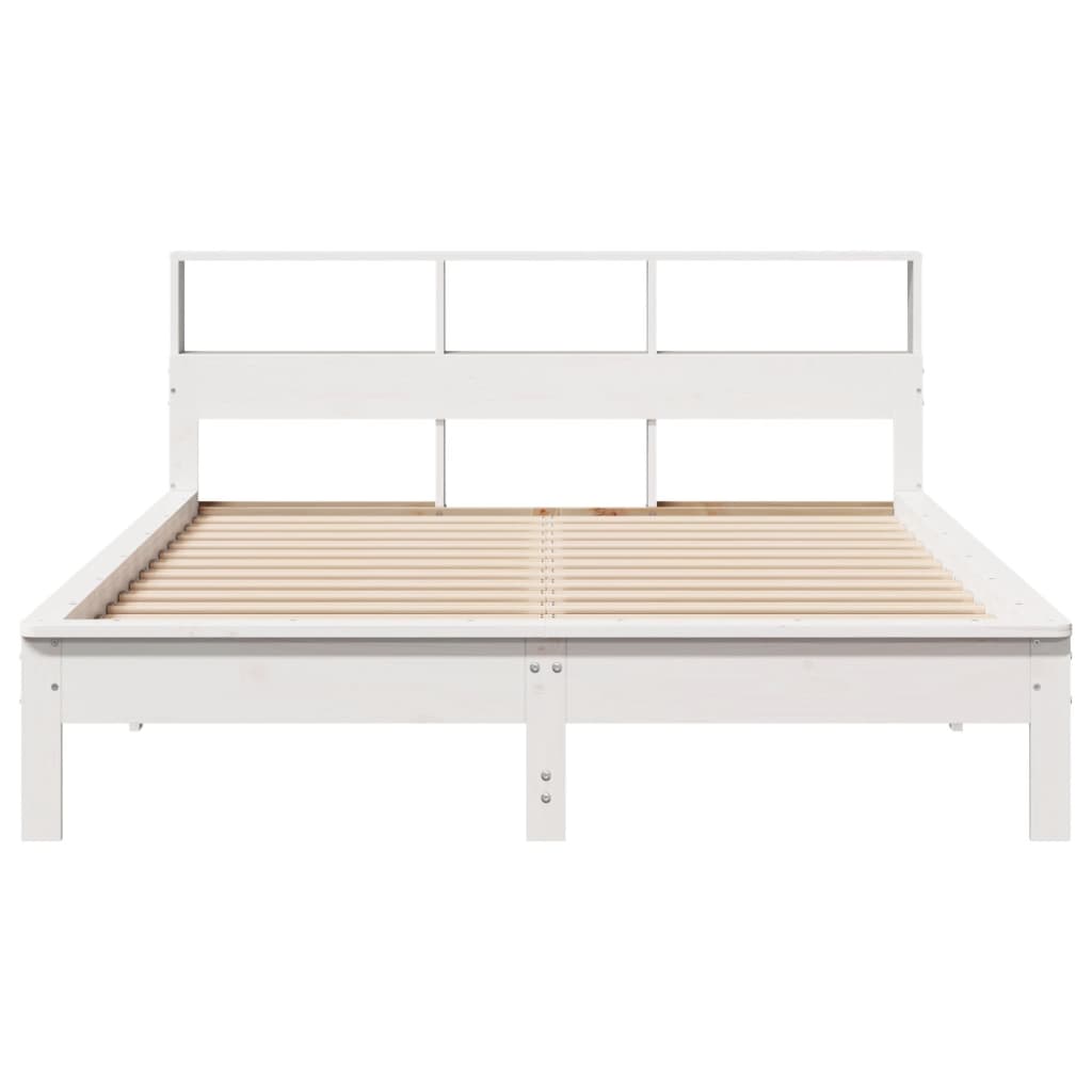 Bed Frame without Mattress White 140x200 cm Solid Wood Pine