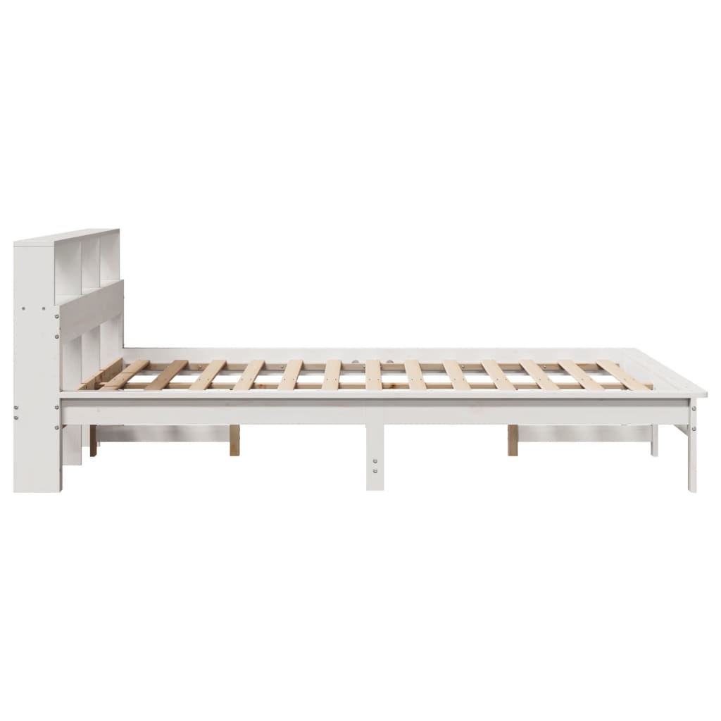 Bed Frame without Mattress White 140x200 cm Solid Wood Pine