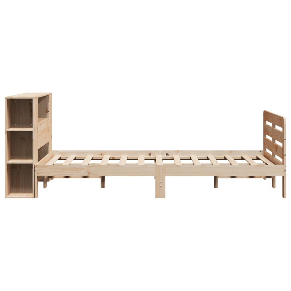 Bed Frame without Mattress 140x200 cm Solid Wood Pine