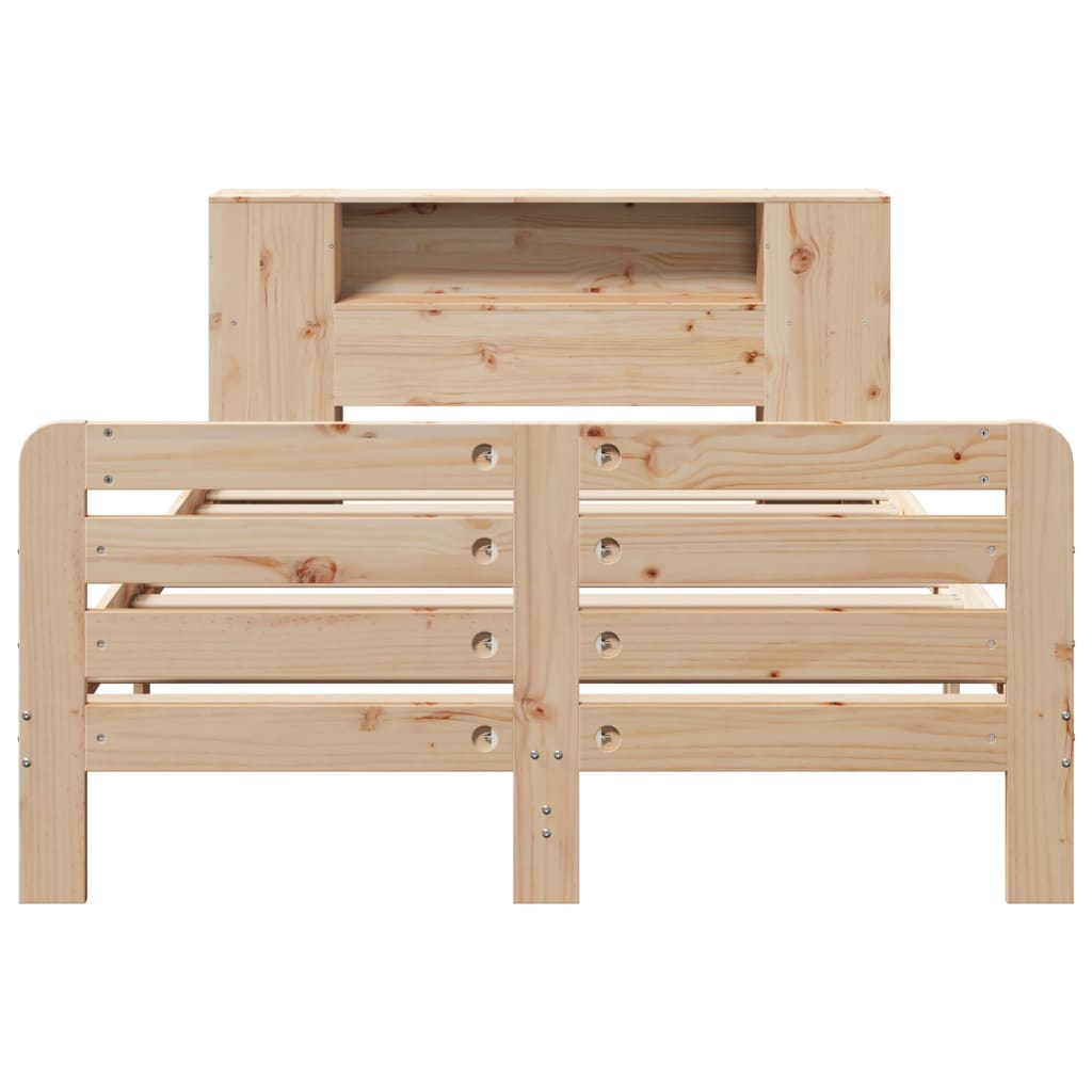 Bed Frame without Mattress 150x200 cm King Size Solid Wood Pine