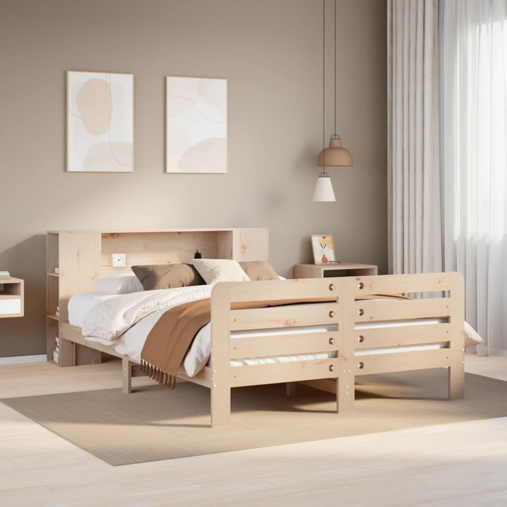 Bed Frame without Mattress 160x200 cm Solid Wood Pine