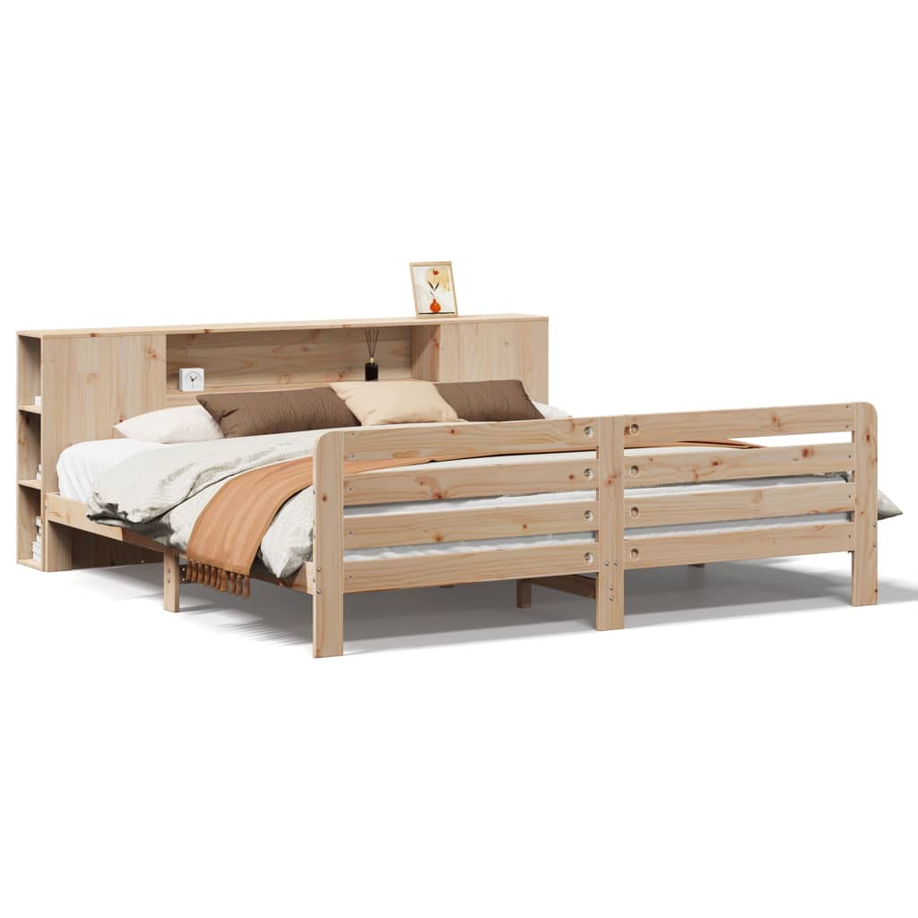 Bed Frame without Mattress 180x200 cm Super King Solid Wood Pine