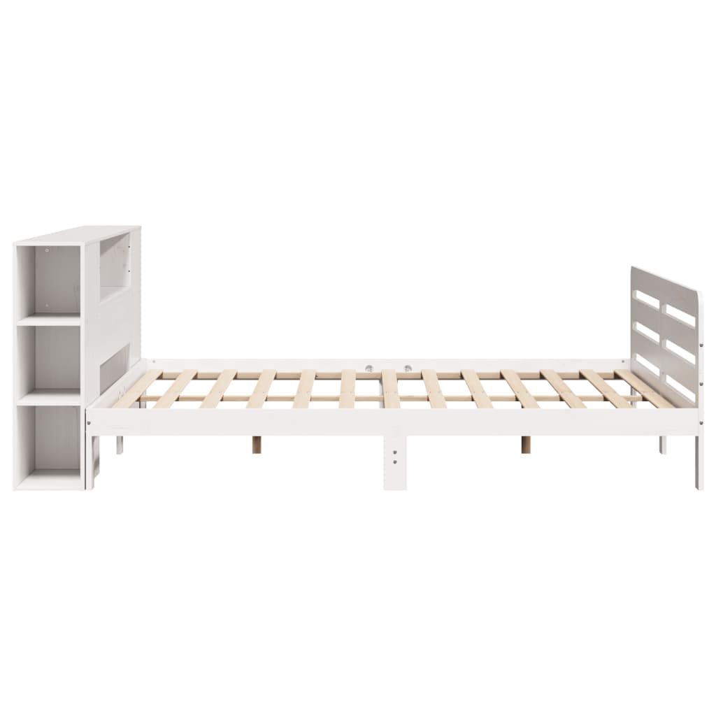 Bed Frame without Mattress White 180x200 cm Super King Solid Wood Pine