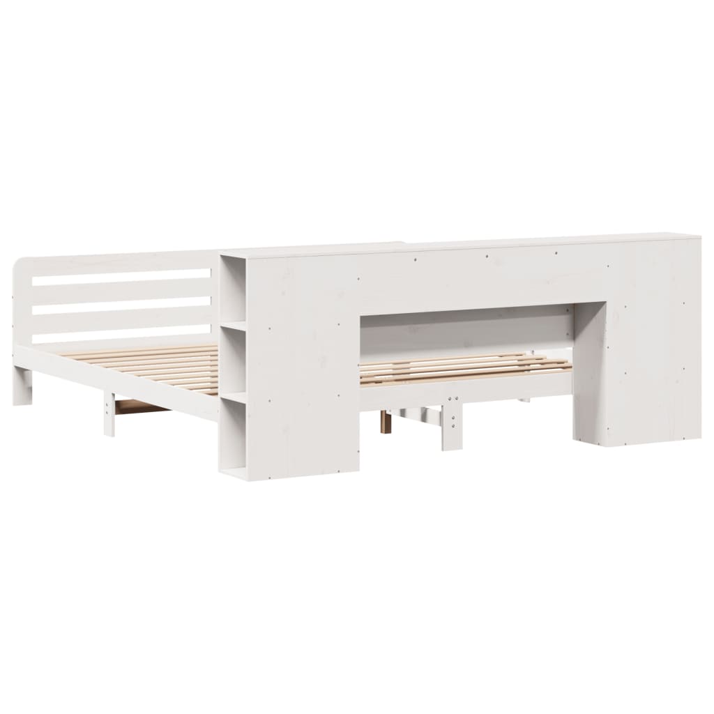 Bed Frame without Mattress White 180x200 cm Super King Solid Wood Pine