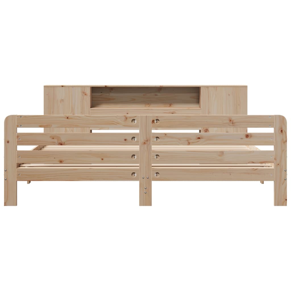 Bed Frame without Mattress 200x200 cm Solid Wood Pine