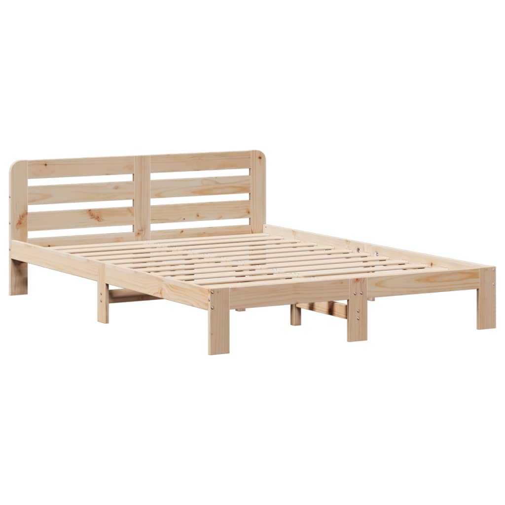 Bed Frame without Mattress 120x190 cm Small Double Solid Wood Pine