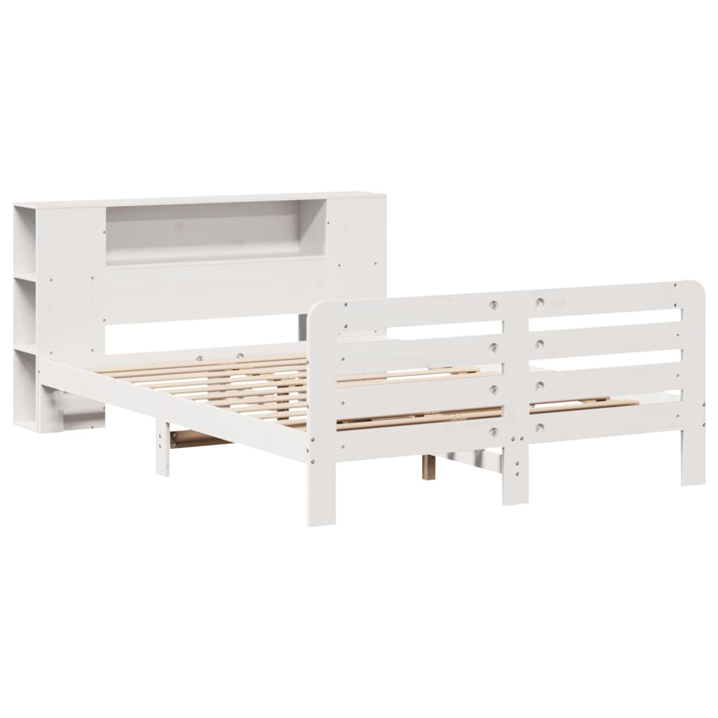 Bed Frame without Mattress White 120x190 cm Small Double Solid Wood Pine