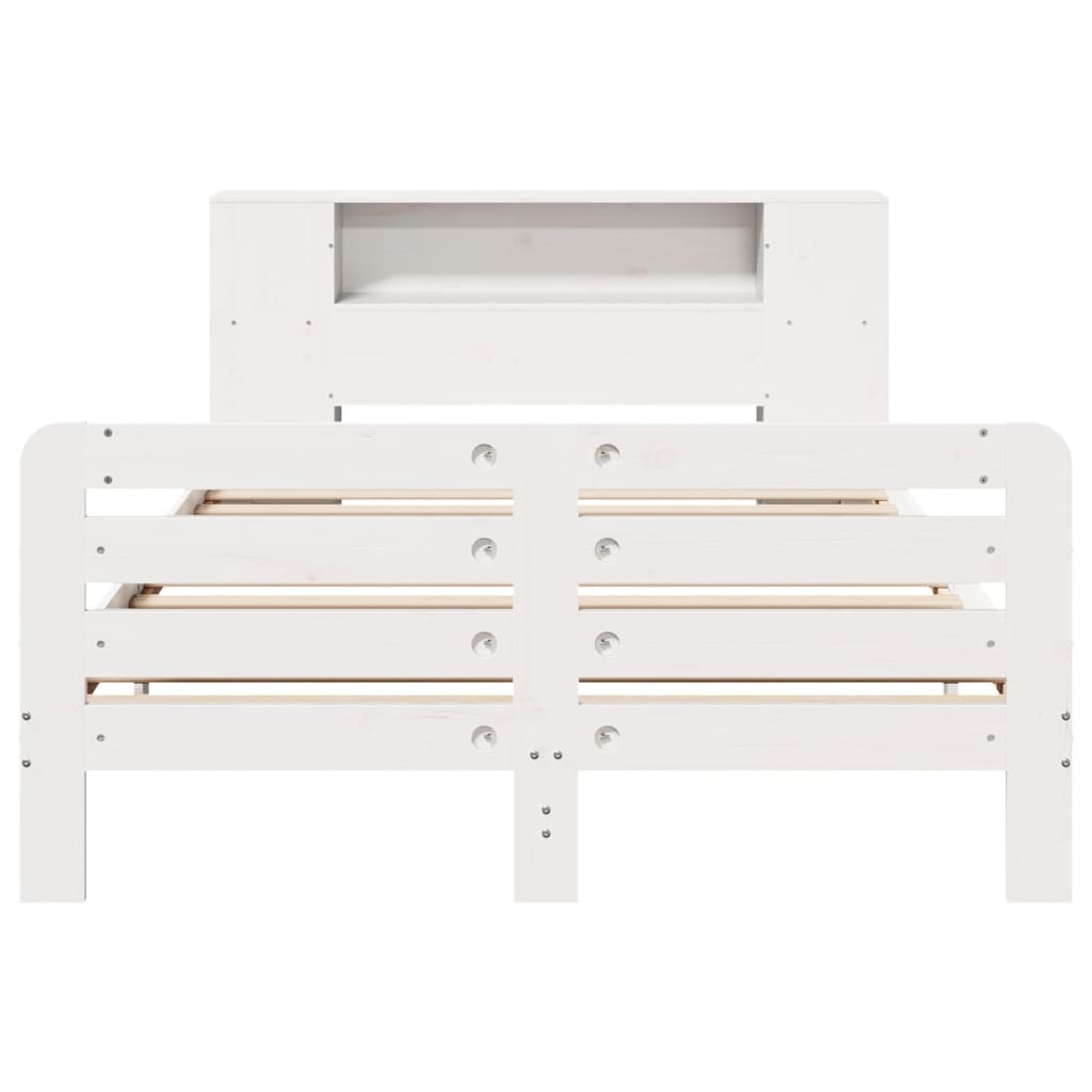 Bed Frame without Mattress White 120x190 cm Small Double Solid Wood Pine