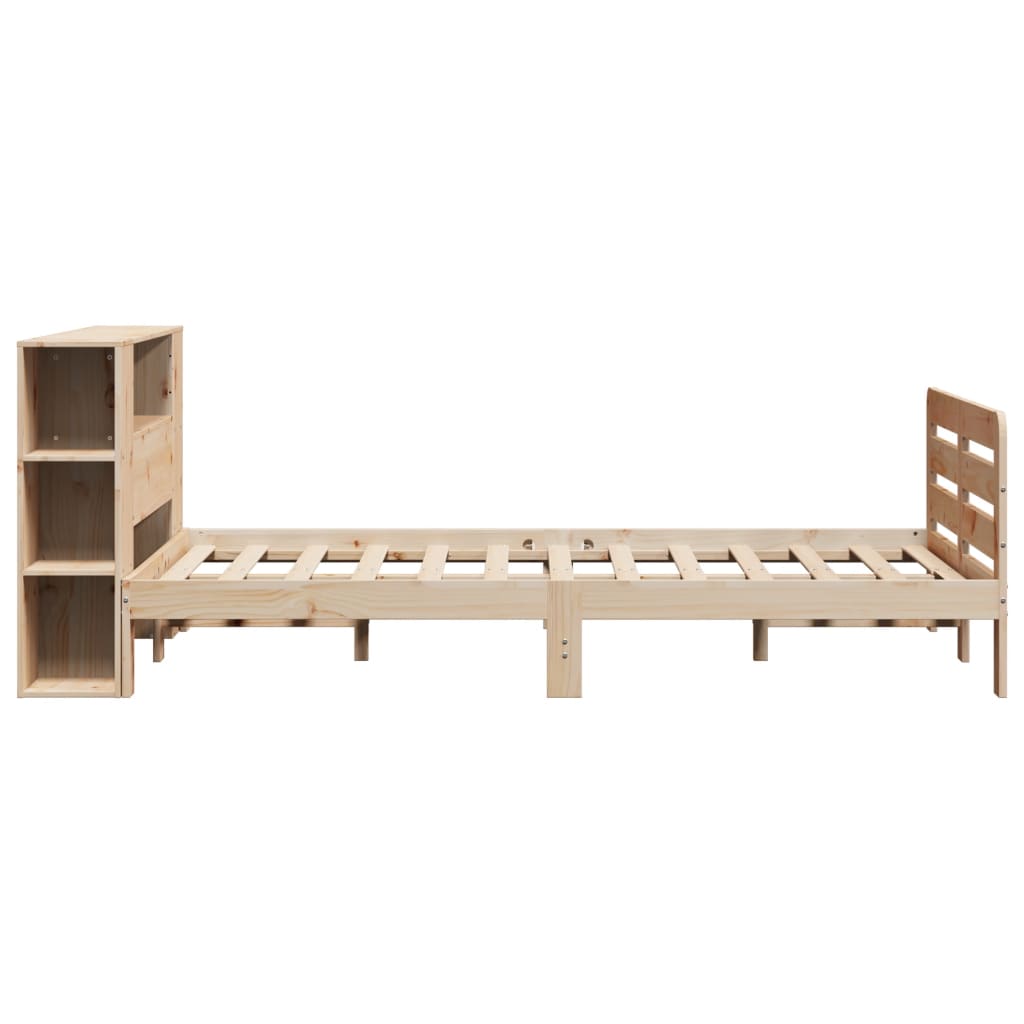 Bed Frame without Mattress 135x190 cm Double Solid Wood Pine