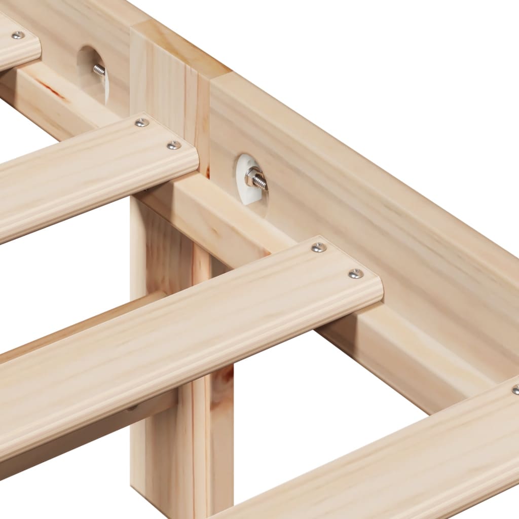 Bed Frame without Mattress 90x200 cm Solid Wood Pine