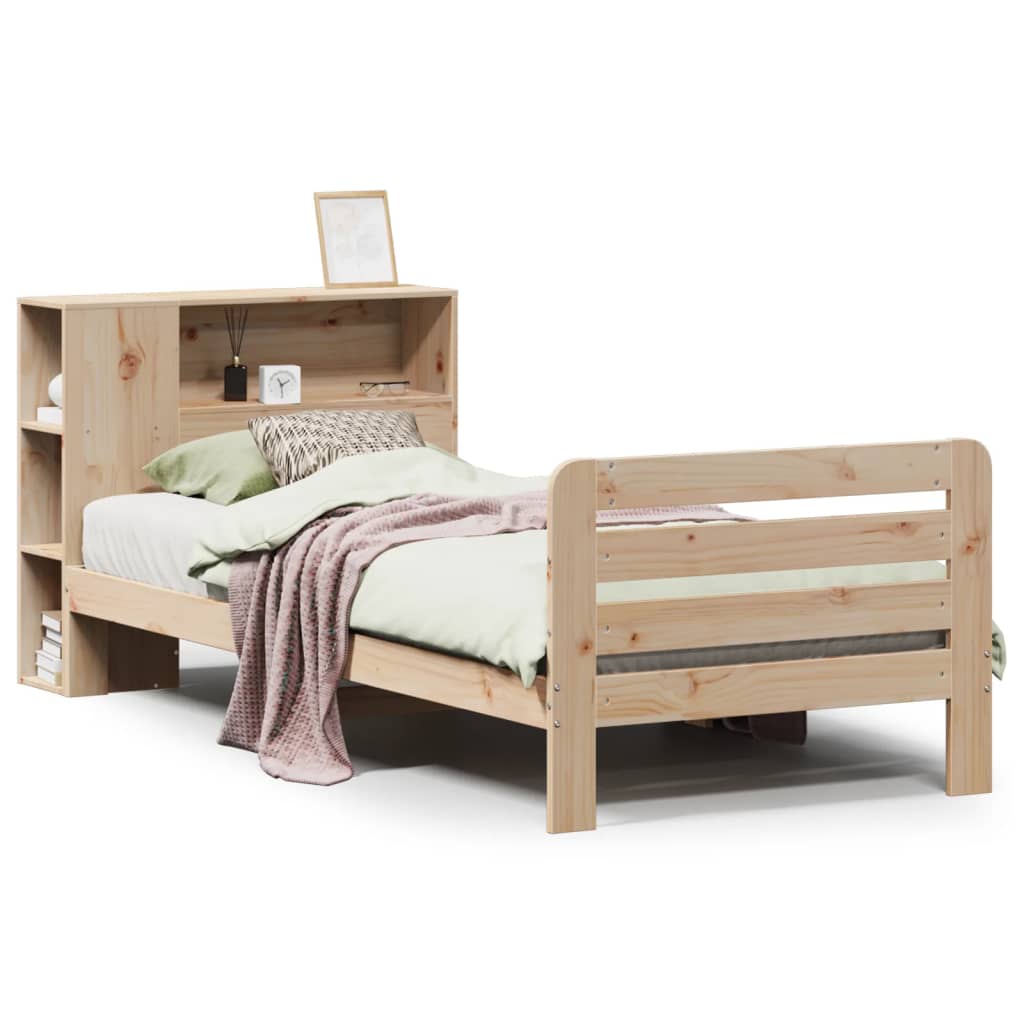 Bed Frame without Mattress 90x190 cm Single Solid Wood Pine