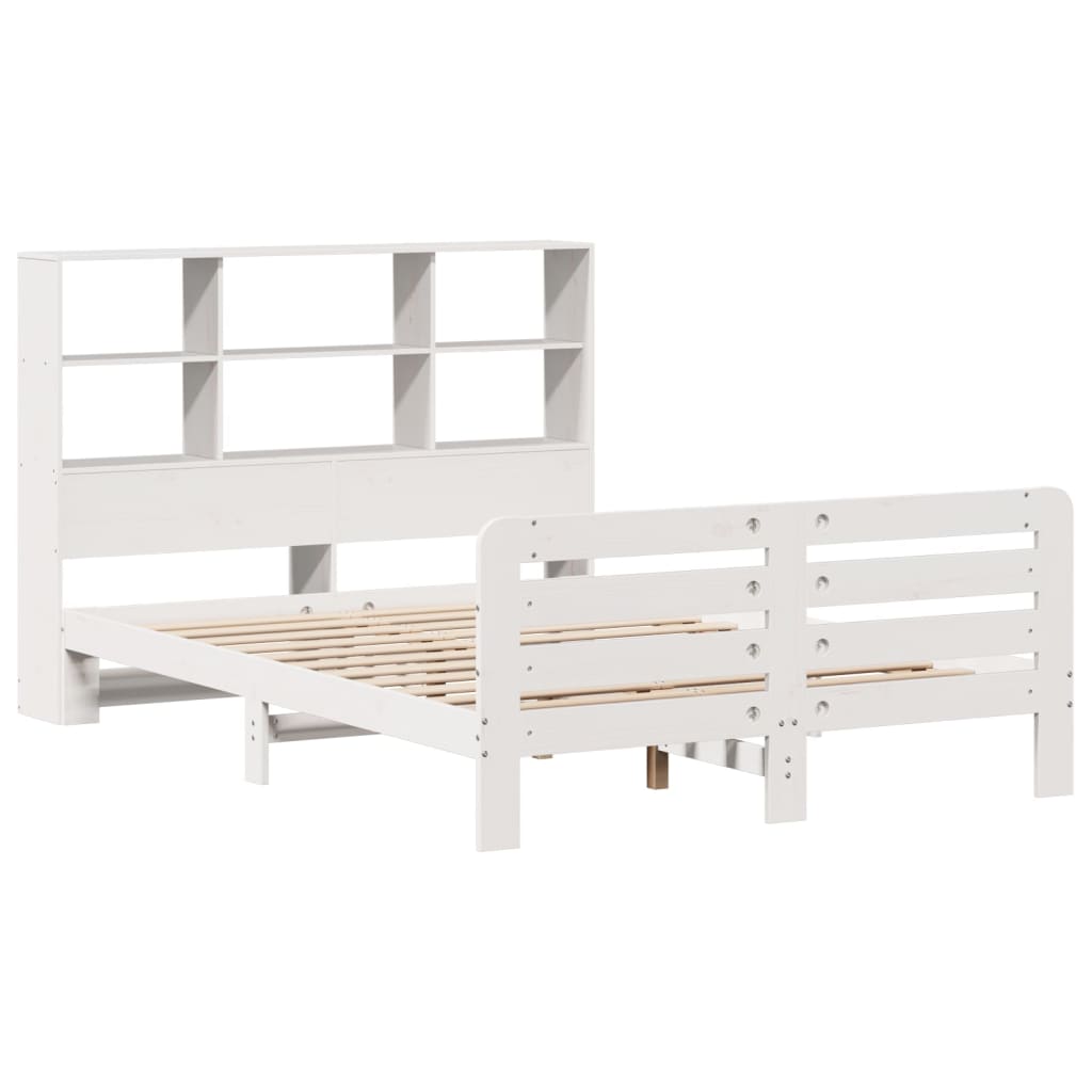 Bed Frame without Mattress White 140x200 cm Solid Wood Pine