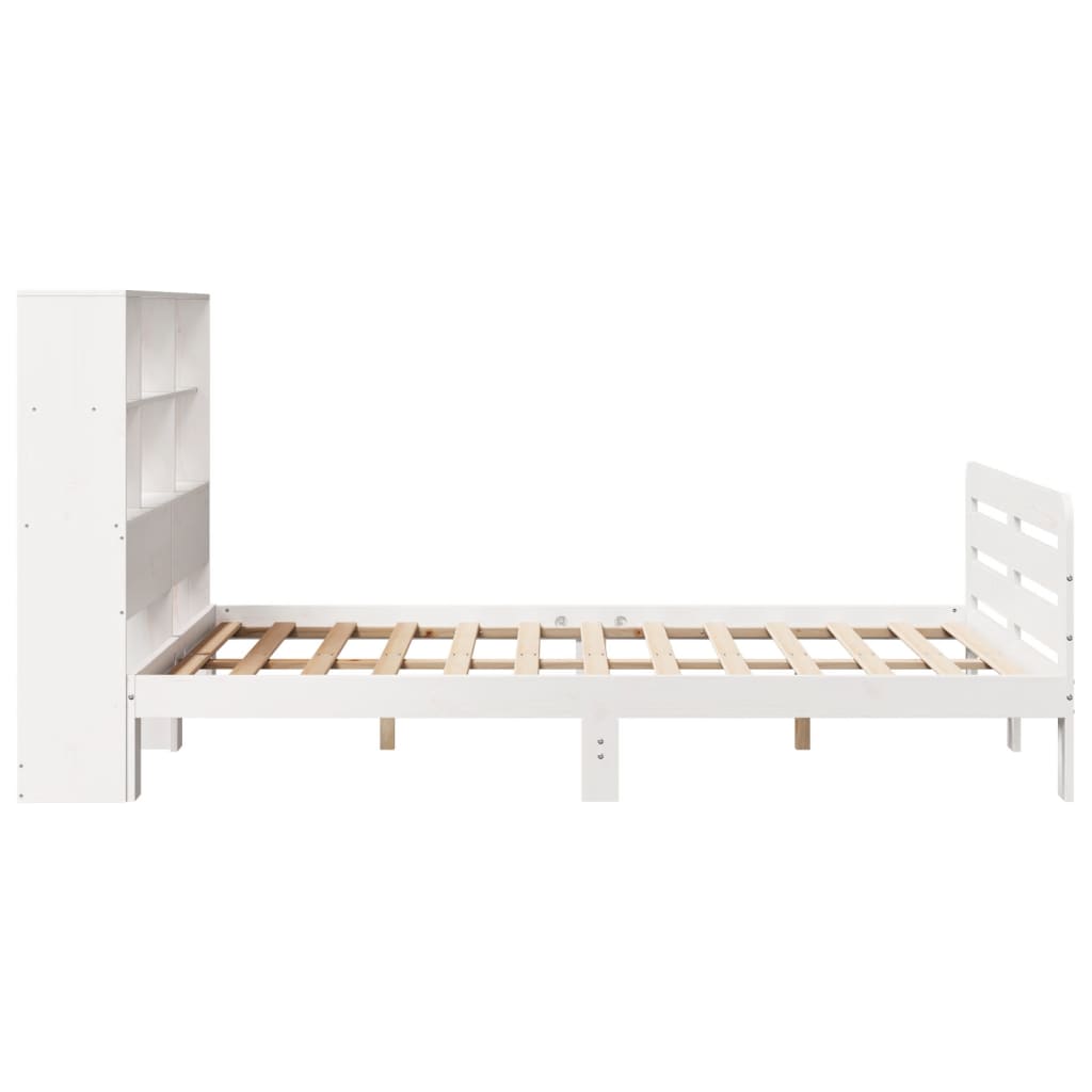 Bed Frame without Mattress White 140x200 cm Solid Wood Pine