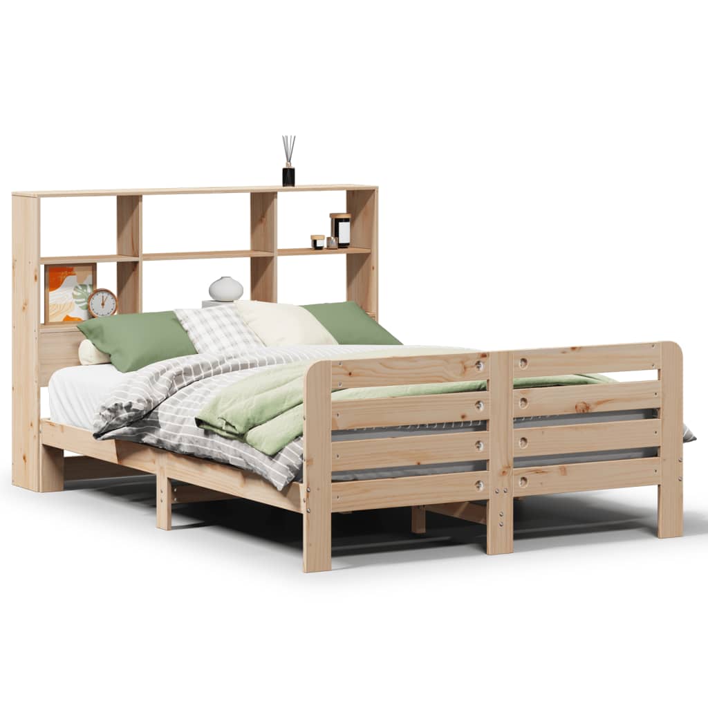 Bed Frame without Mattress 150x200 cm King Size Solid Wood Pine