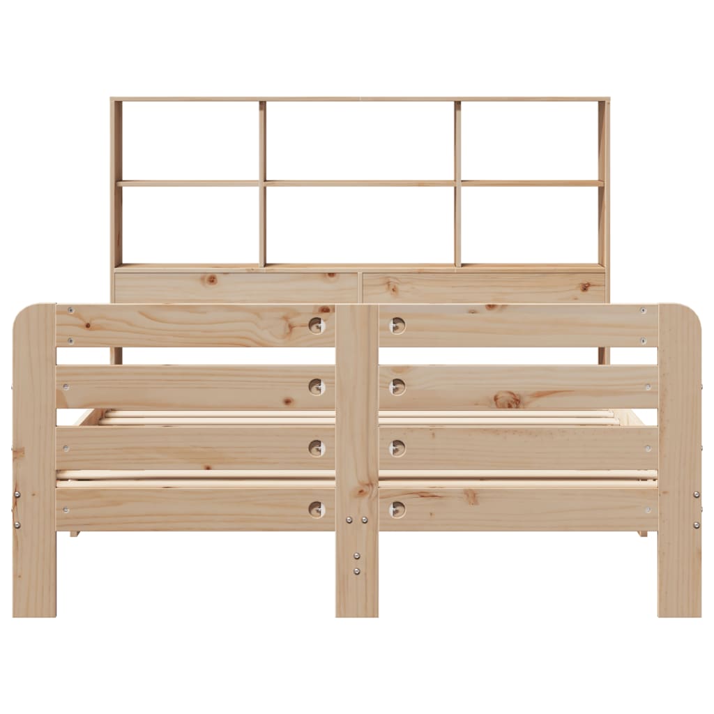 Bed Frame without Mattress 150x200 cm King Size Solid Wood Pine