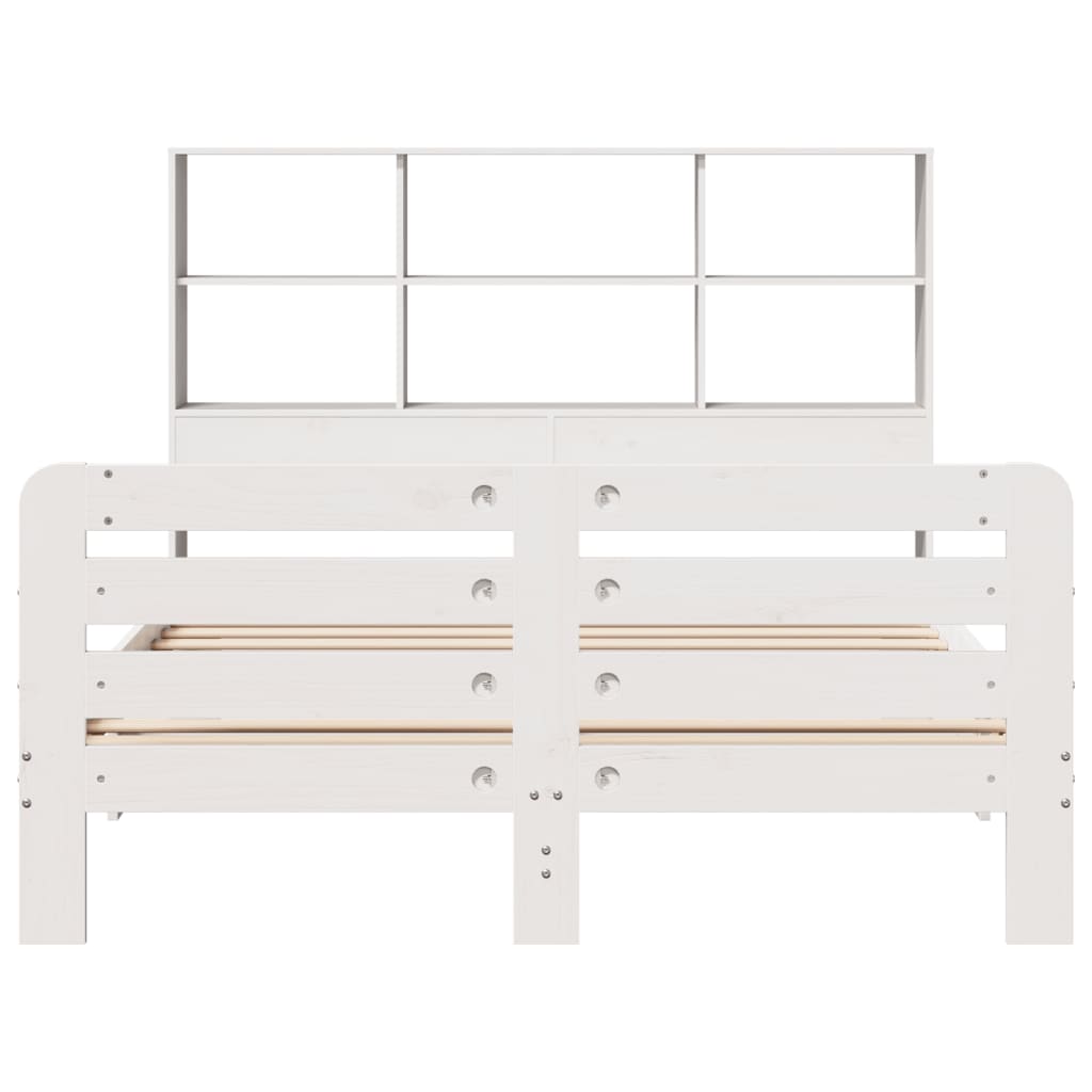 Bed Frame without Mattress White 160x200 cm Solid Wood Pine