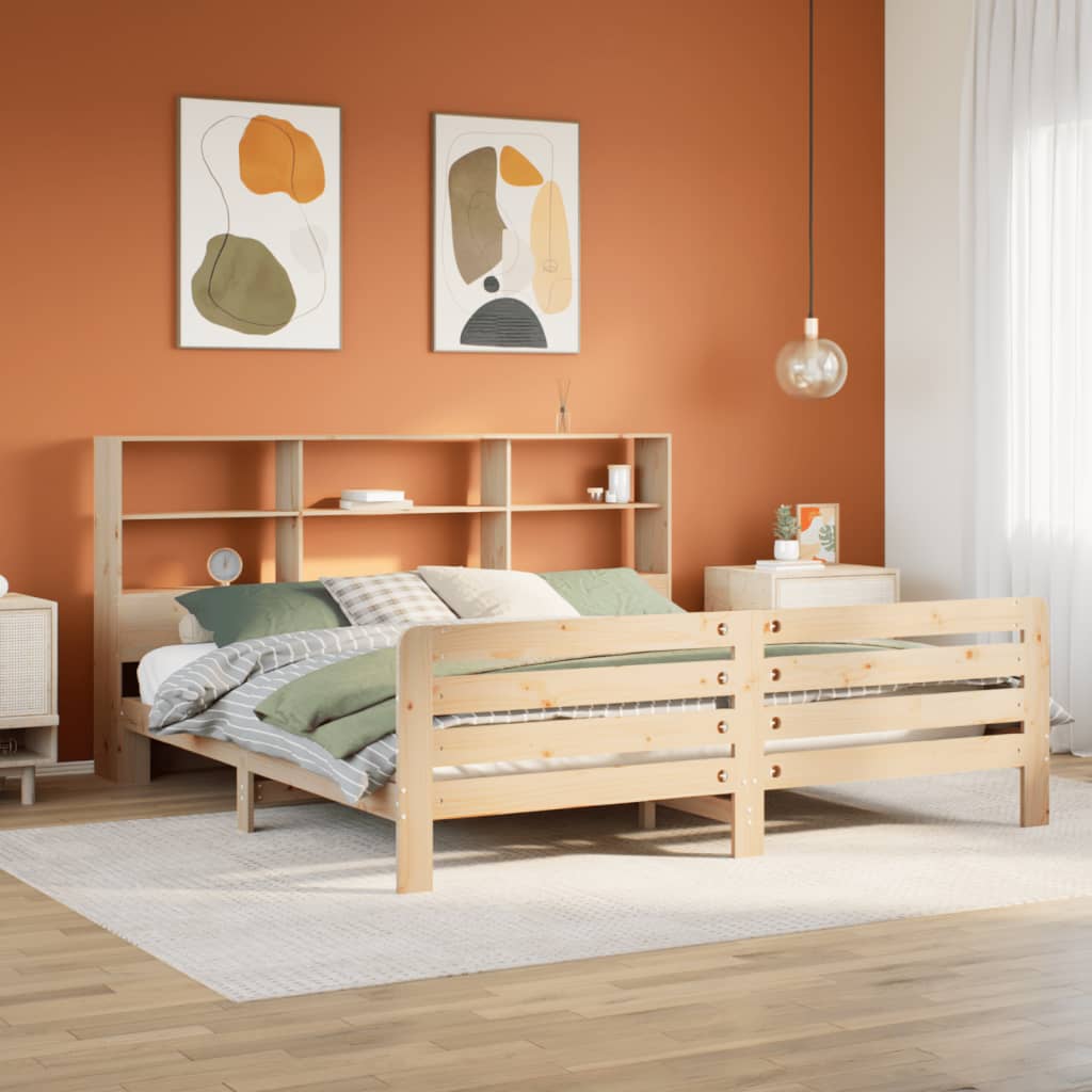 Bed Frame without Mattress 180x200 cm Super King Solid Wood Pine