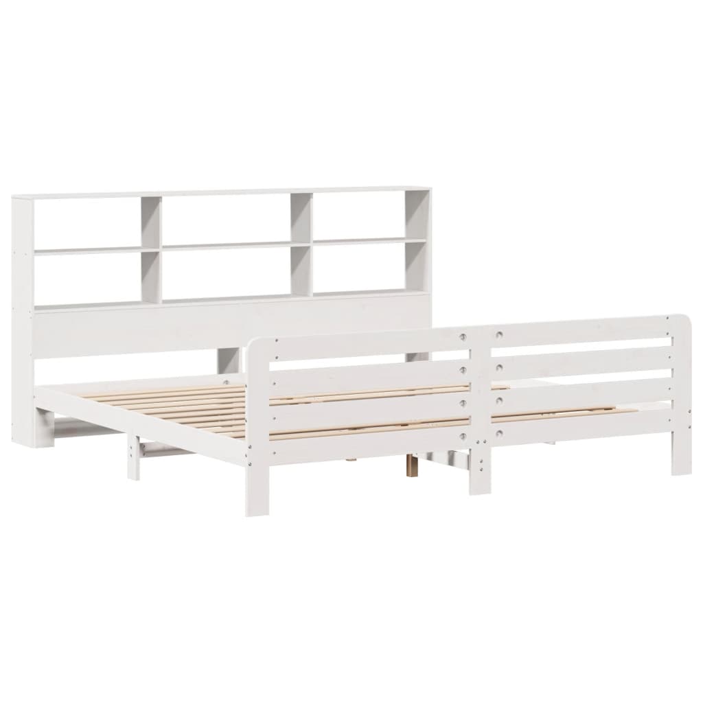 Bed Frame without Mattress White 180x200 cm Super King Solid Wood Pine