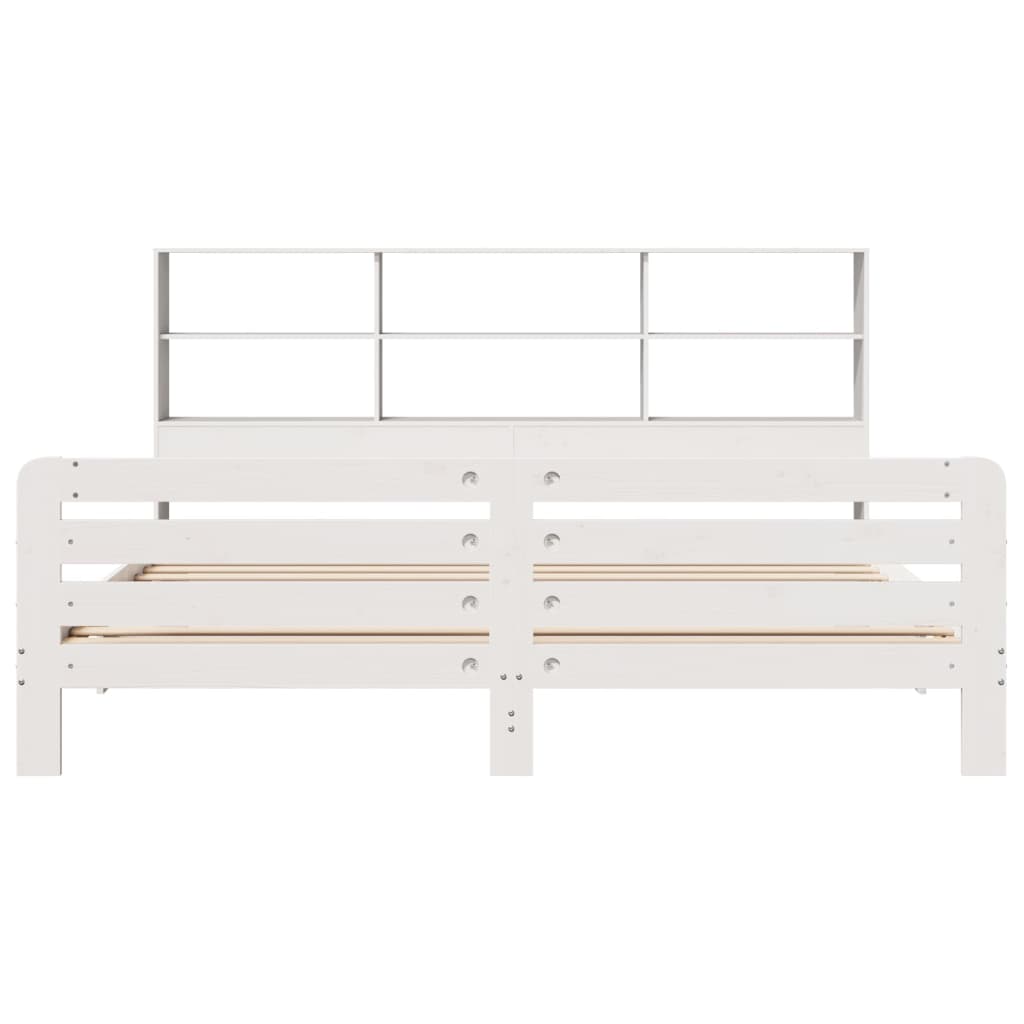 Bed Frame without Mattress White 180x200 cm Super King Solid Wood Pine