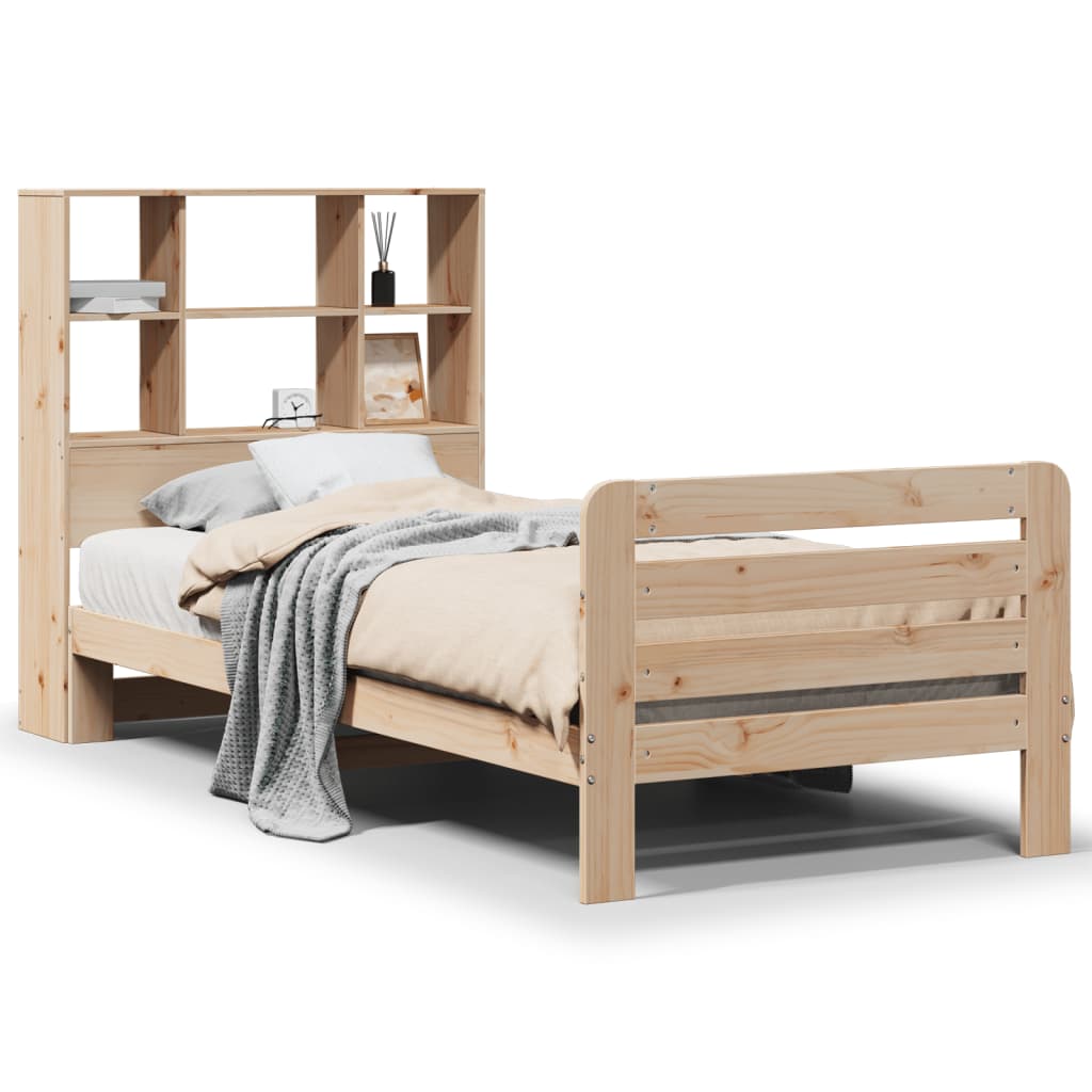 Bed Frame without Mattress 90x190 cm Single Solid Wood Pine