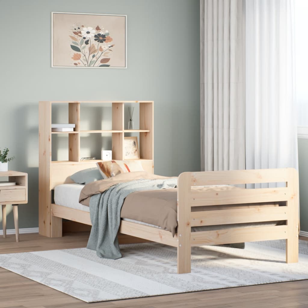 Bed Frame without Mattress 90x190 cm Single Solid Wood Pine