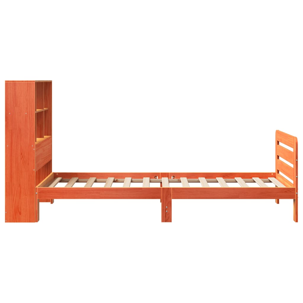 Bed Frame without Mattress Wax Brown 90x190 cm Single Solid Wood Pine