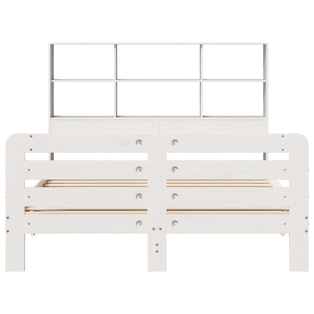 Bed Frame without Mattress White 120x190 cm Small Double Solid Wood Pine