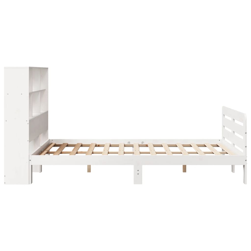 Bed Frame without Mattress White 120x190 cm Small Double Solid Wood Pine