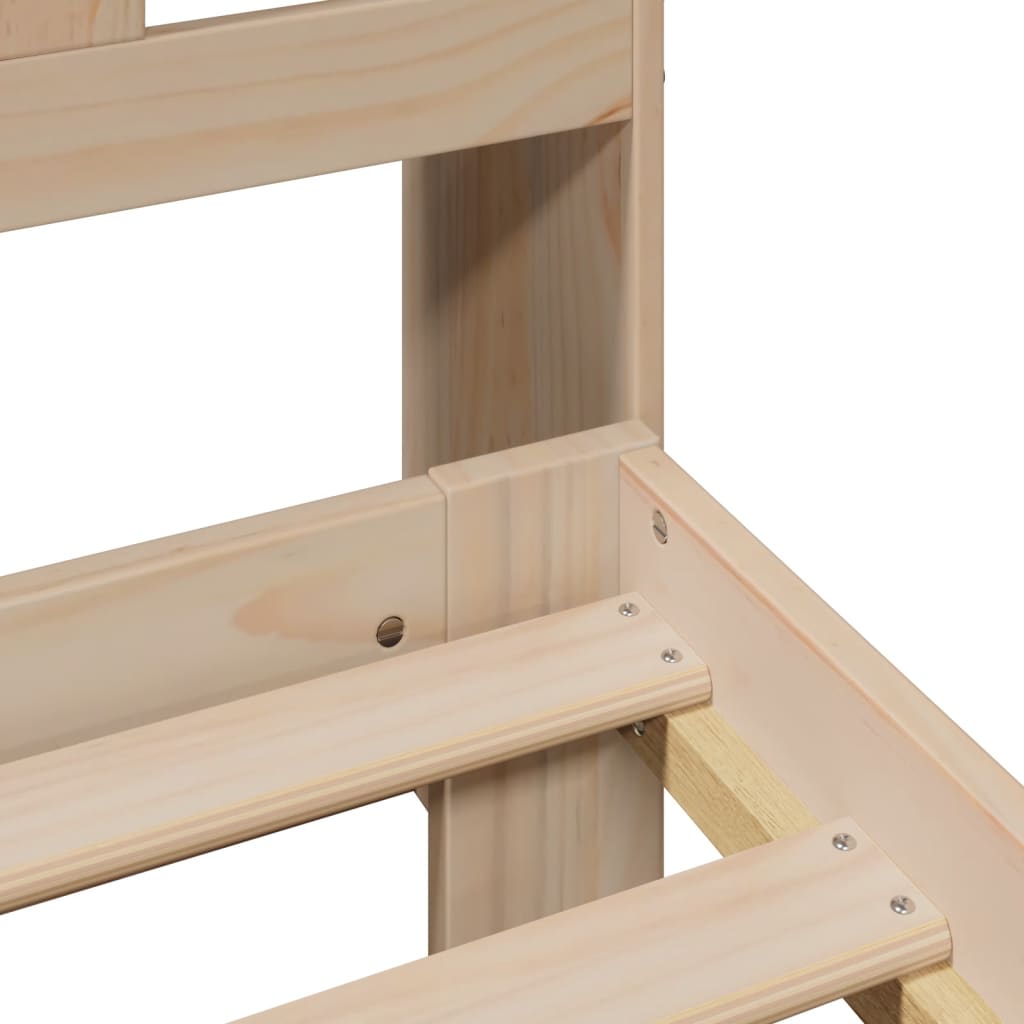 Bookcase Bed without Mattress 90x200 cm Solid Wood Pine