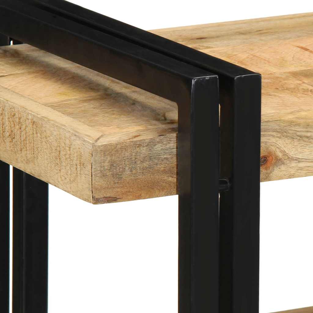 Wall Shelf 70x33x35 cm Solid Rough Wood Mango