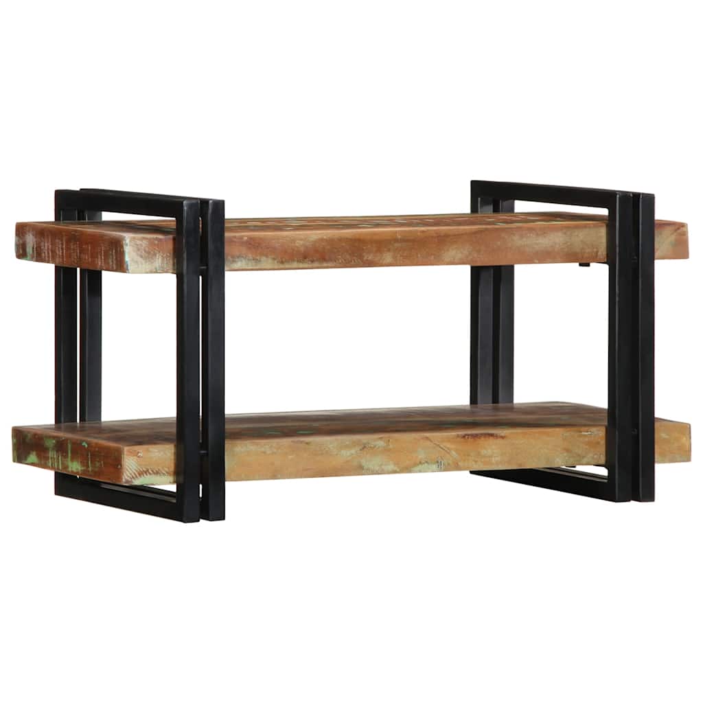 Wall Shelf Multicolour Solid Wood Reclaimed