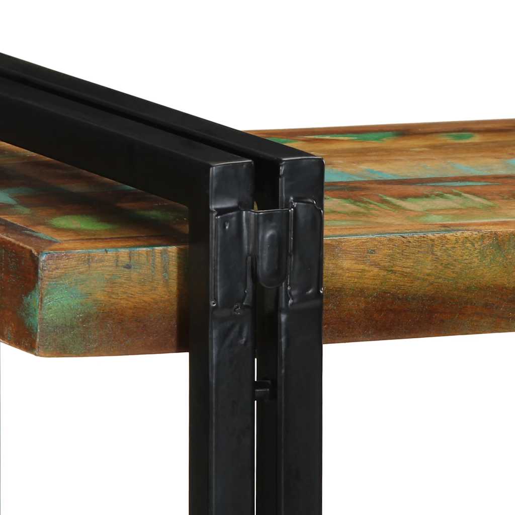 Wall Shelf Multicolour Solid Wood Reclaimed