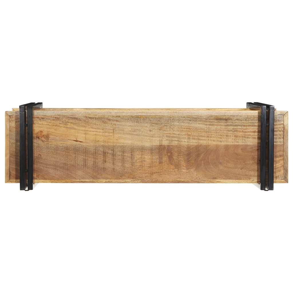 Wall Shelf 110x33x45 cm Solid Rough Wood Mango