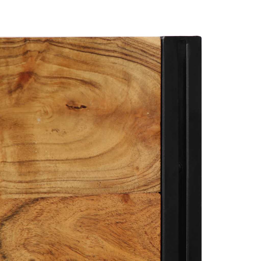 Headboard 100 cm Solid Wood Acacia and Iron