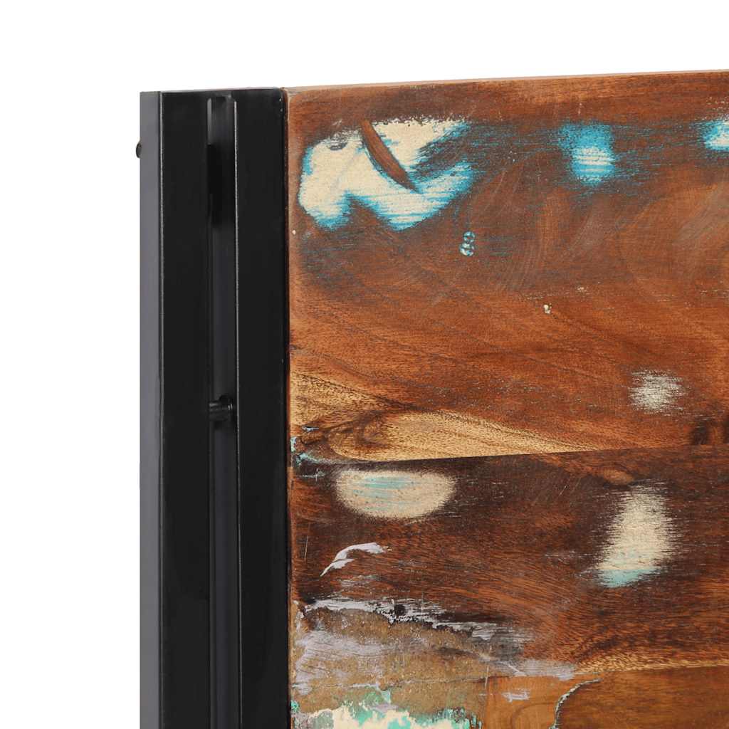 Headboard 120 cm Solid Wood Reclaimed and Iron