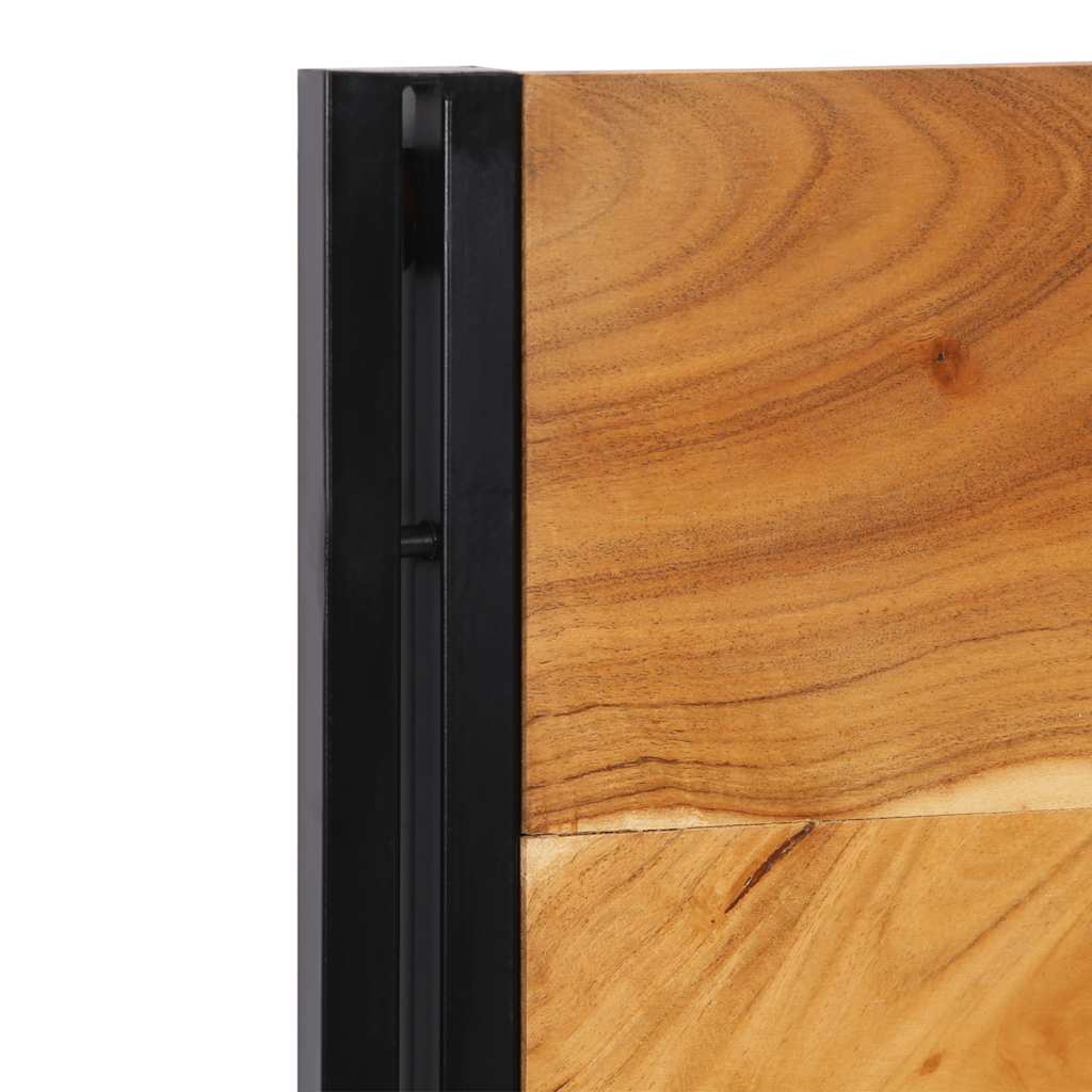 Headboard 120 cm Solid Wood Acacia and Iron