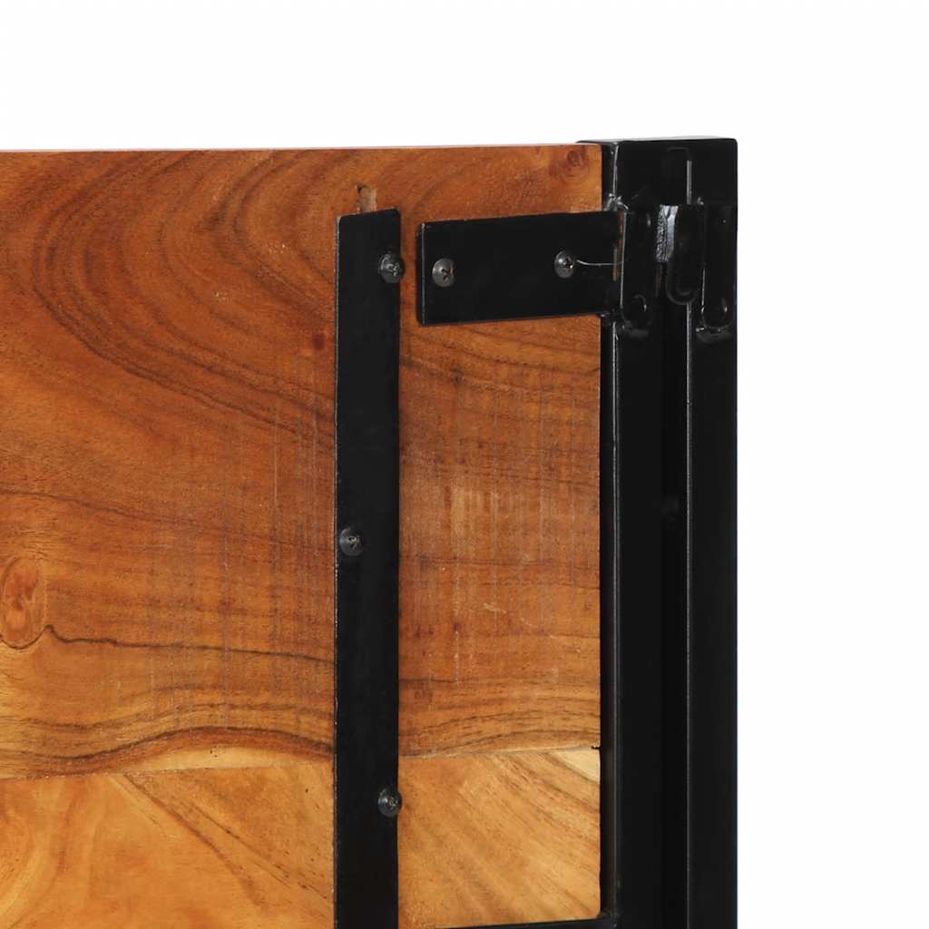 Headboard 120 cm Solid Wood Acacia and Iron