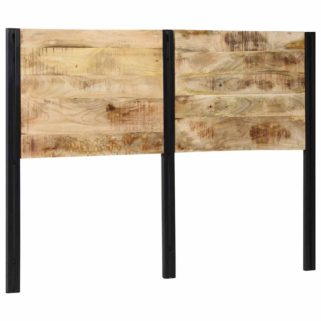 Headboard 140 cm Solid Wood Mango and Iron