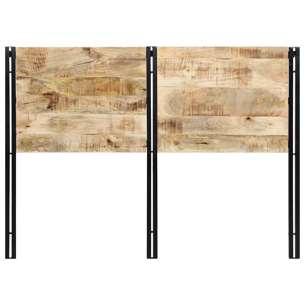 Headboard 140 cm Solid Wood Mango and Iron