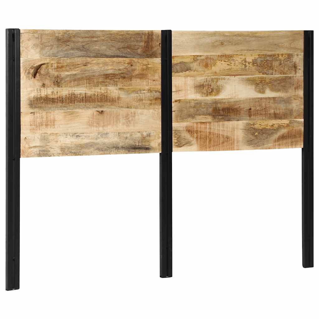 Headboard 140 cm Solid Wood Mango and Iron