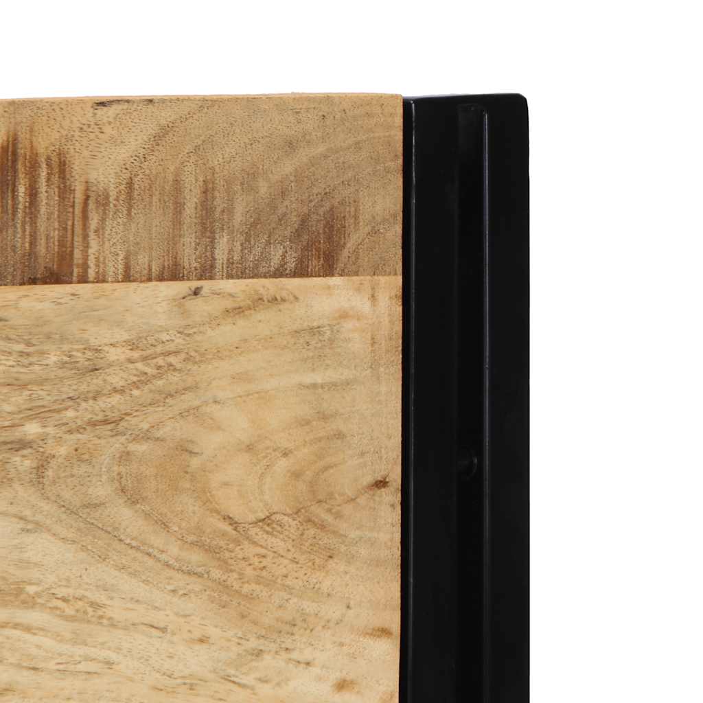 Headboard 140 cm Solid Wood Mango and Iron