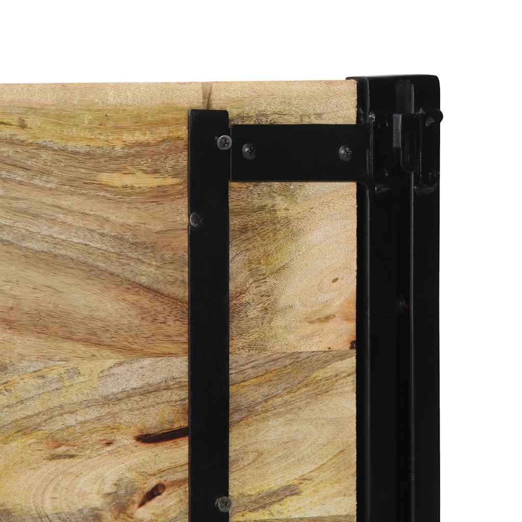 Headboard 140 cm Solid Wood Mango and Iron